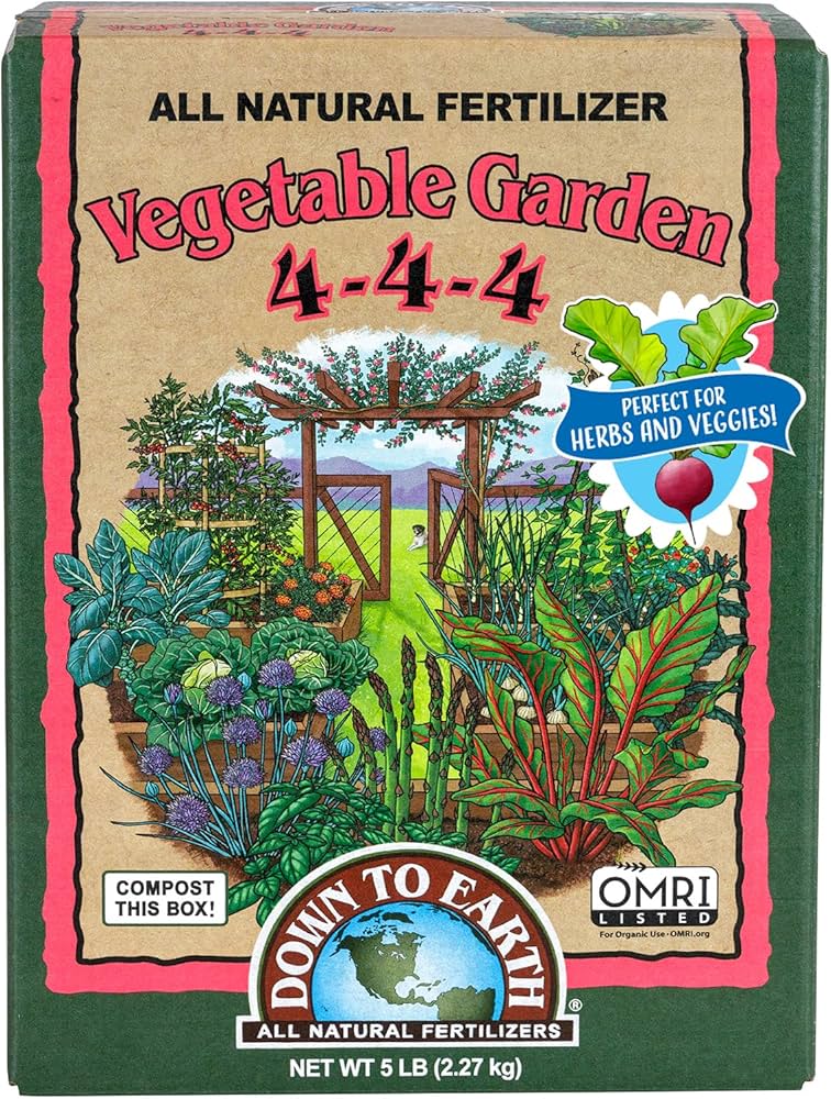 Vegetable Garden fertilizer, Down to Earth