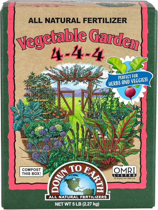 Vegetable Garden fertilizer, Down to Earth
