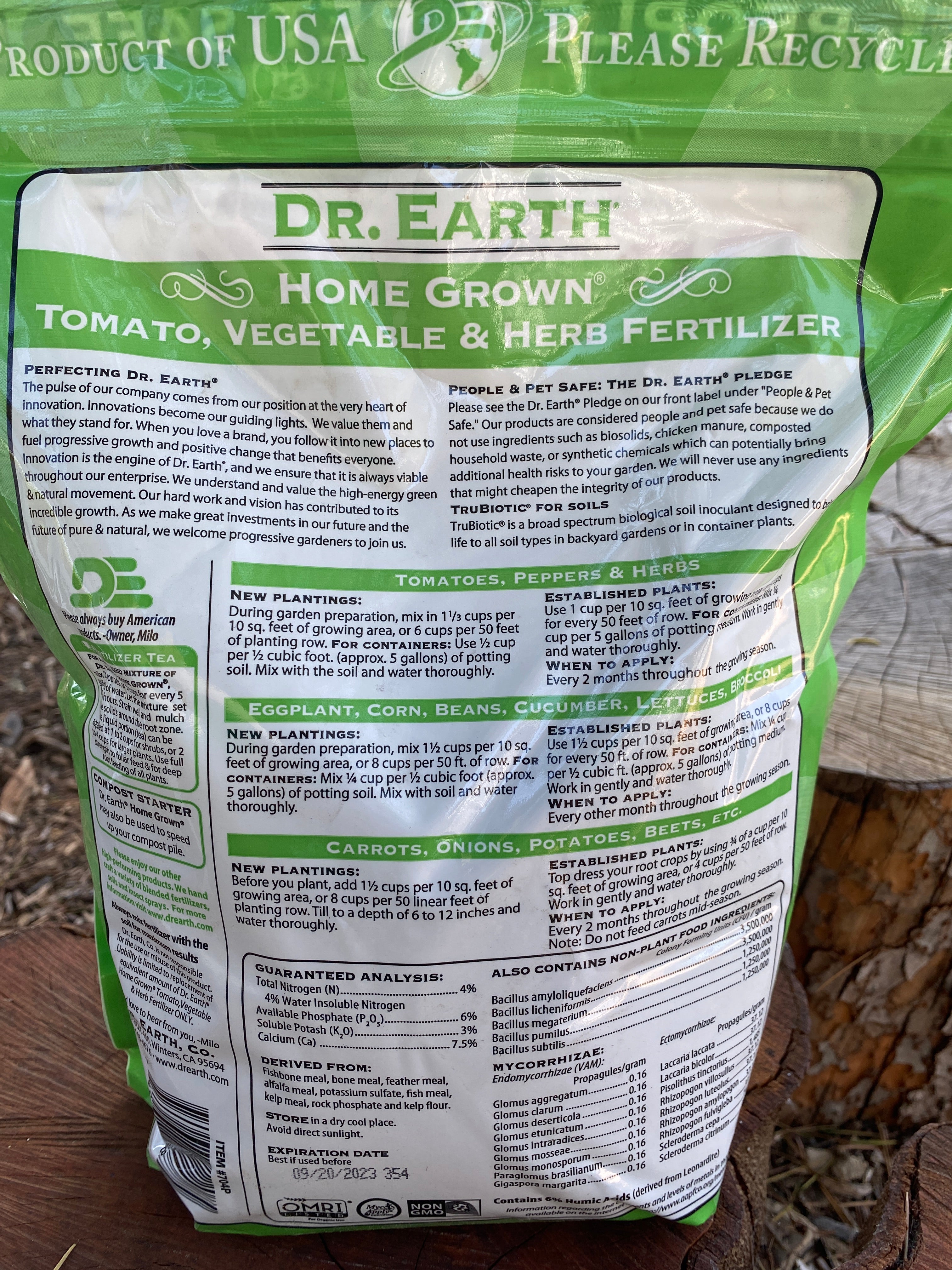 Dr Earth Tomato, Vegetable & Herb Fertilizer