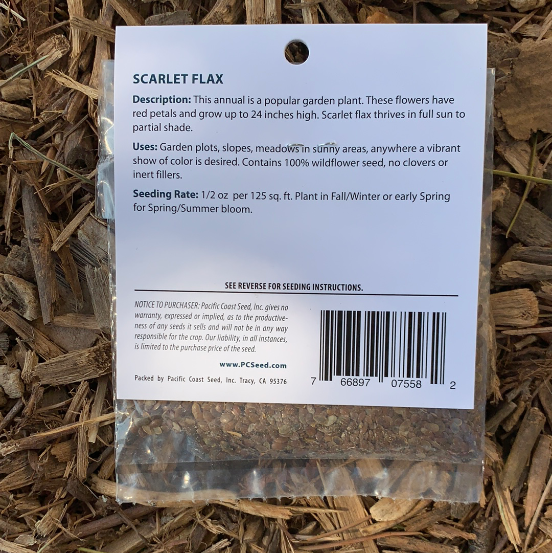 Pacific Coast Seed, Scarlet Flax
