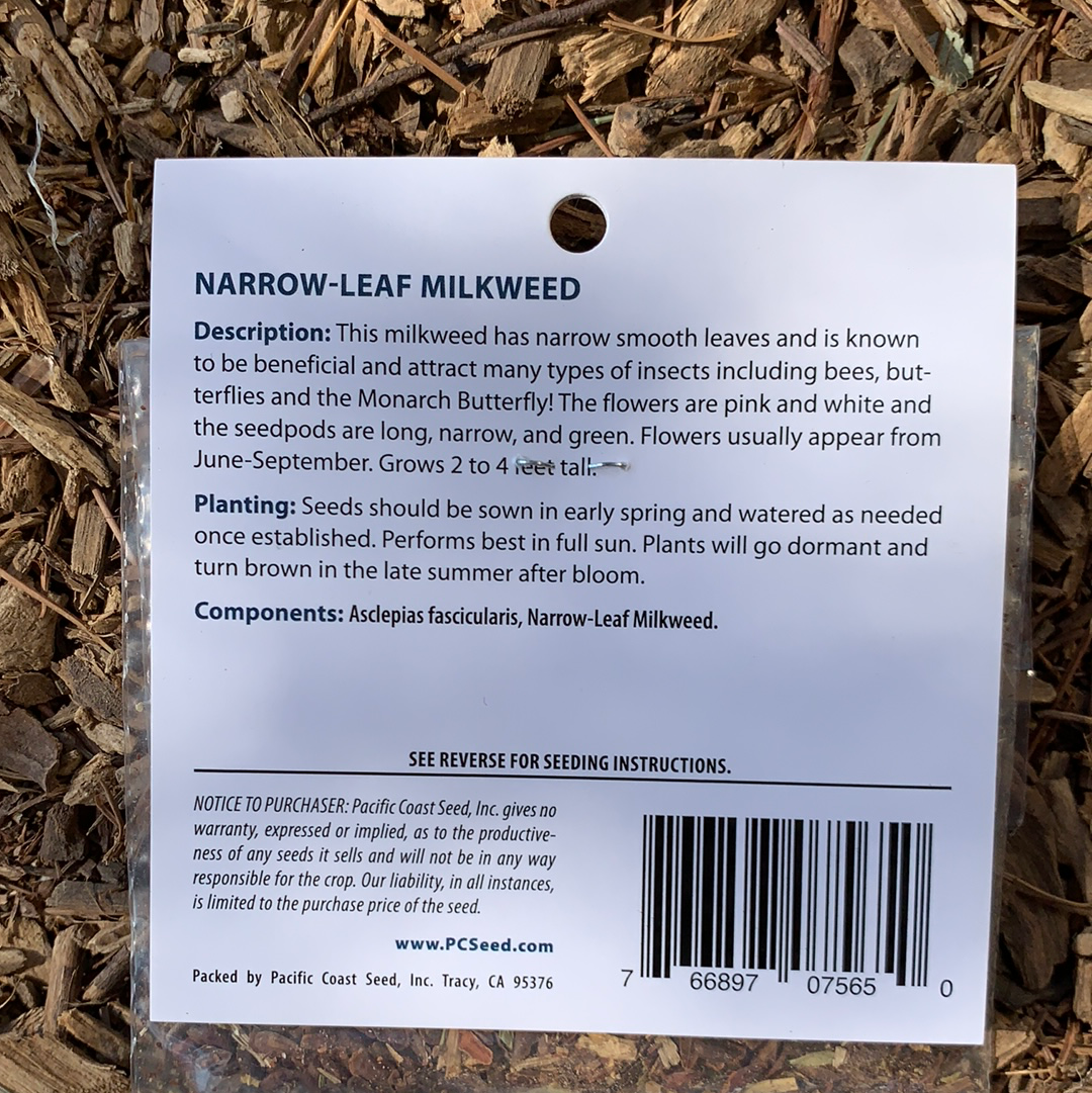 Pacific Coast Seed, Narrow-Leaf Milkweed